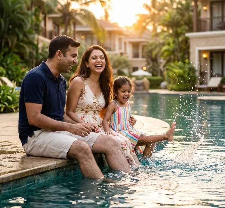 Morning Paradise Package poolside at Prestige Park Drive